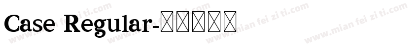 Case Regular字体转换